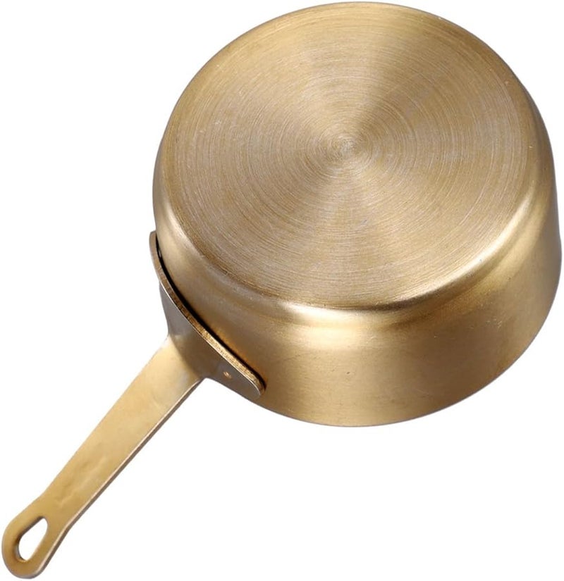 Gold L Mini Sauce Pan 100ml Stainless Steel Small Saucepan for Milk Gravy Coffee - Image 1